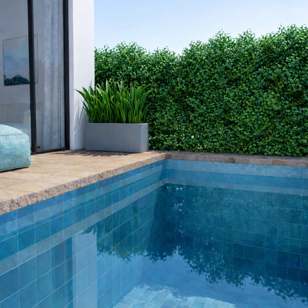 Turquoise blue tile for pool